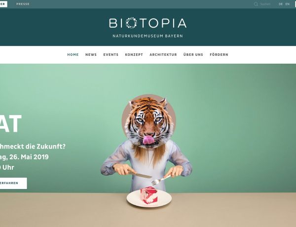 BIOTOPIA - Webdesign für das Naturkundemuseum München