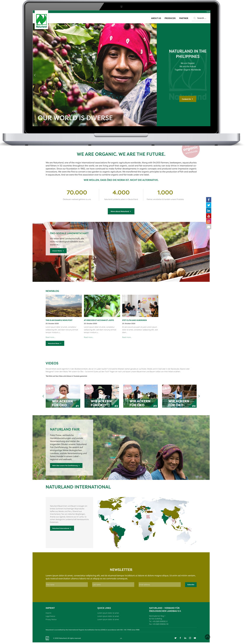 Website von naturland philippinen
