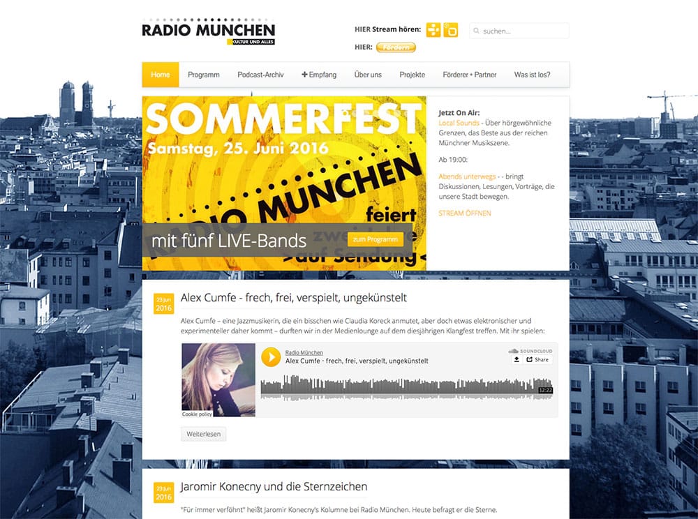 Webdesign Radio München