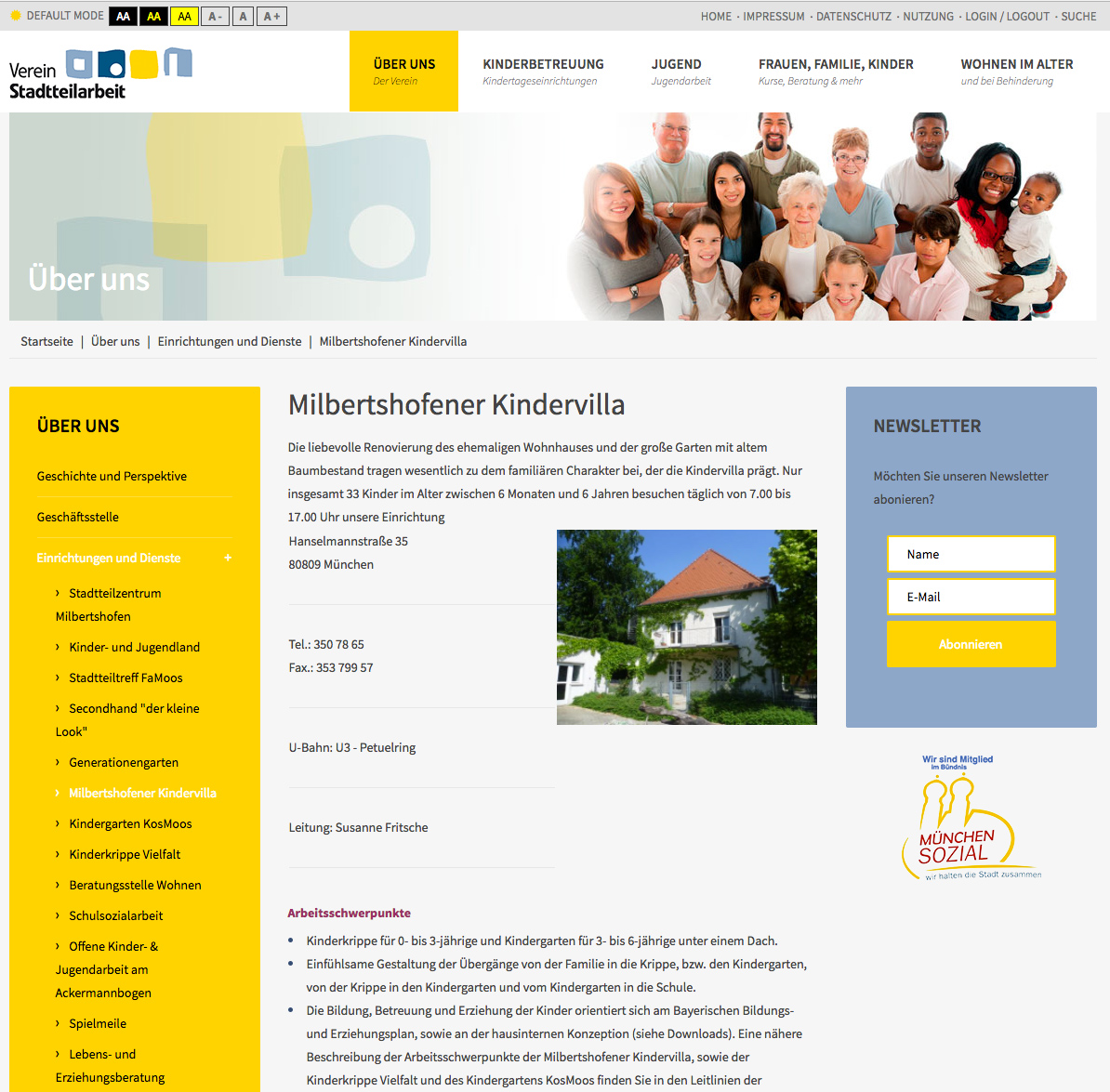 Über uns - Webdesign Verein für Stadtteilarbeit e.V.