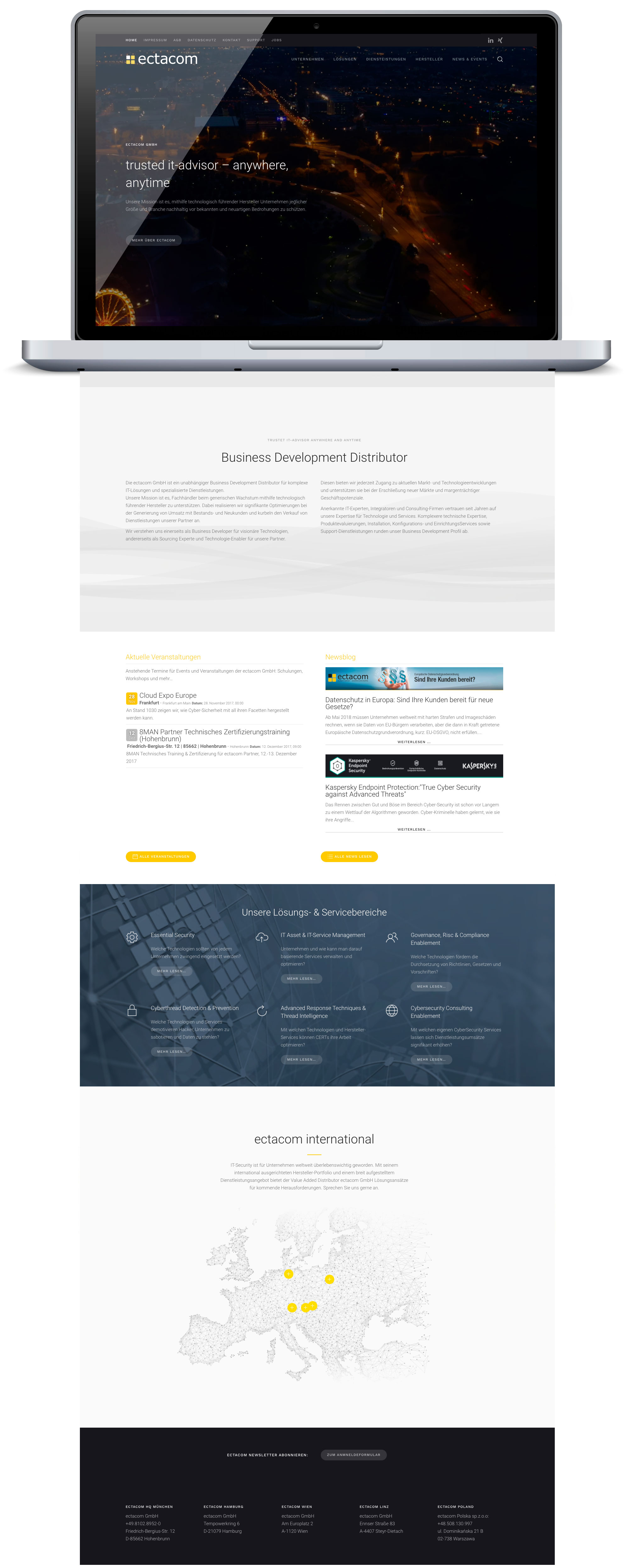 Webdesign ectacom Startseite