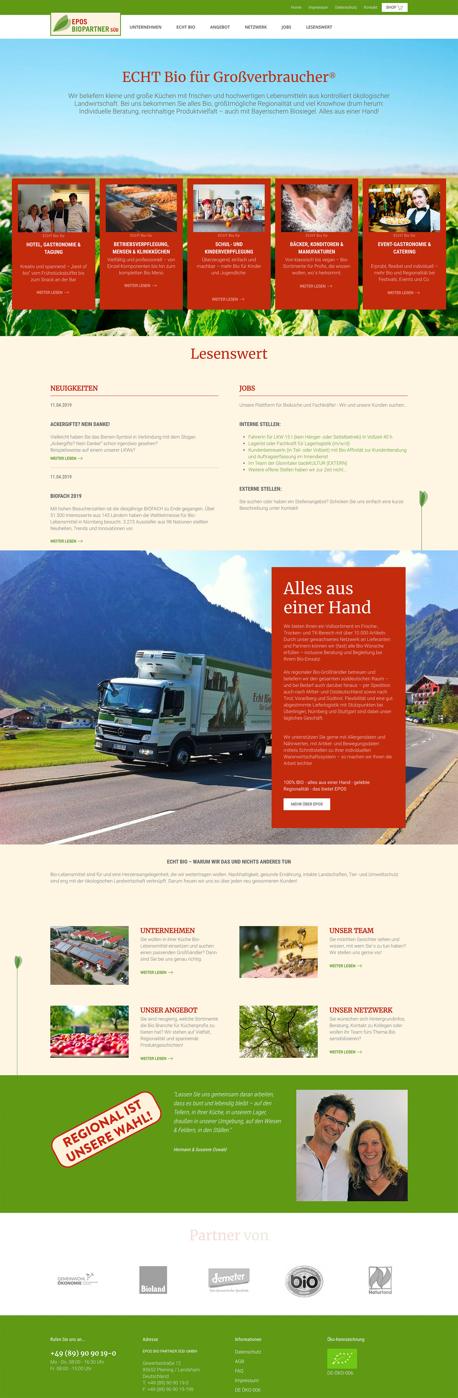 Bio Onlineshop Webdesign München
