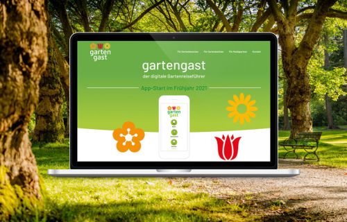 Webdesign für die Gartenführer-App gartengast