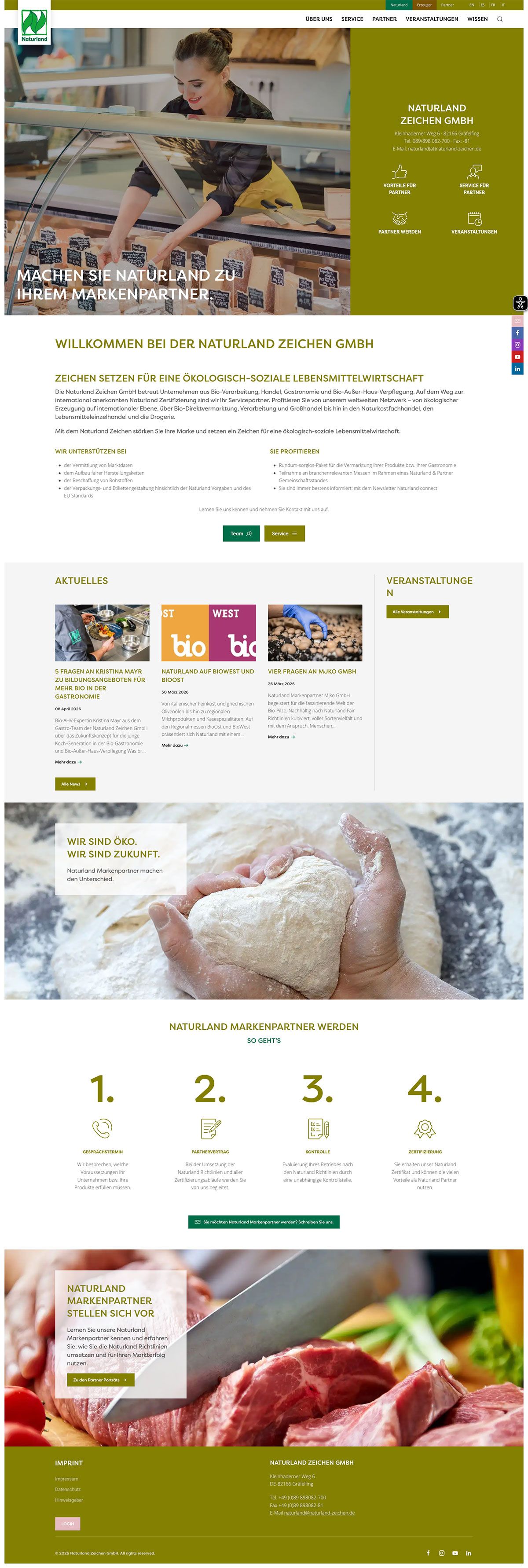 Naturland Zeichen GmbH - neue Website