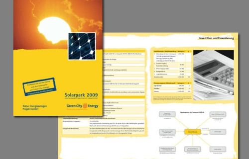 Broschürengestaltung Solarpark