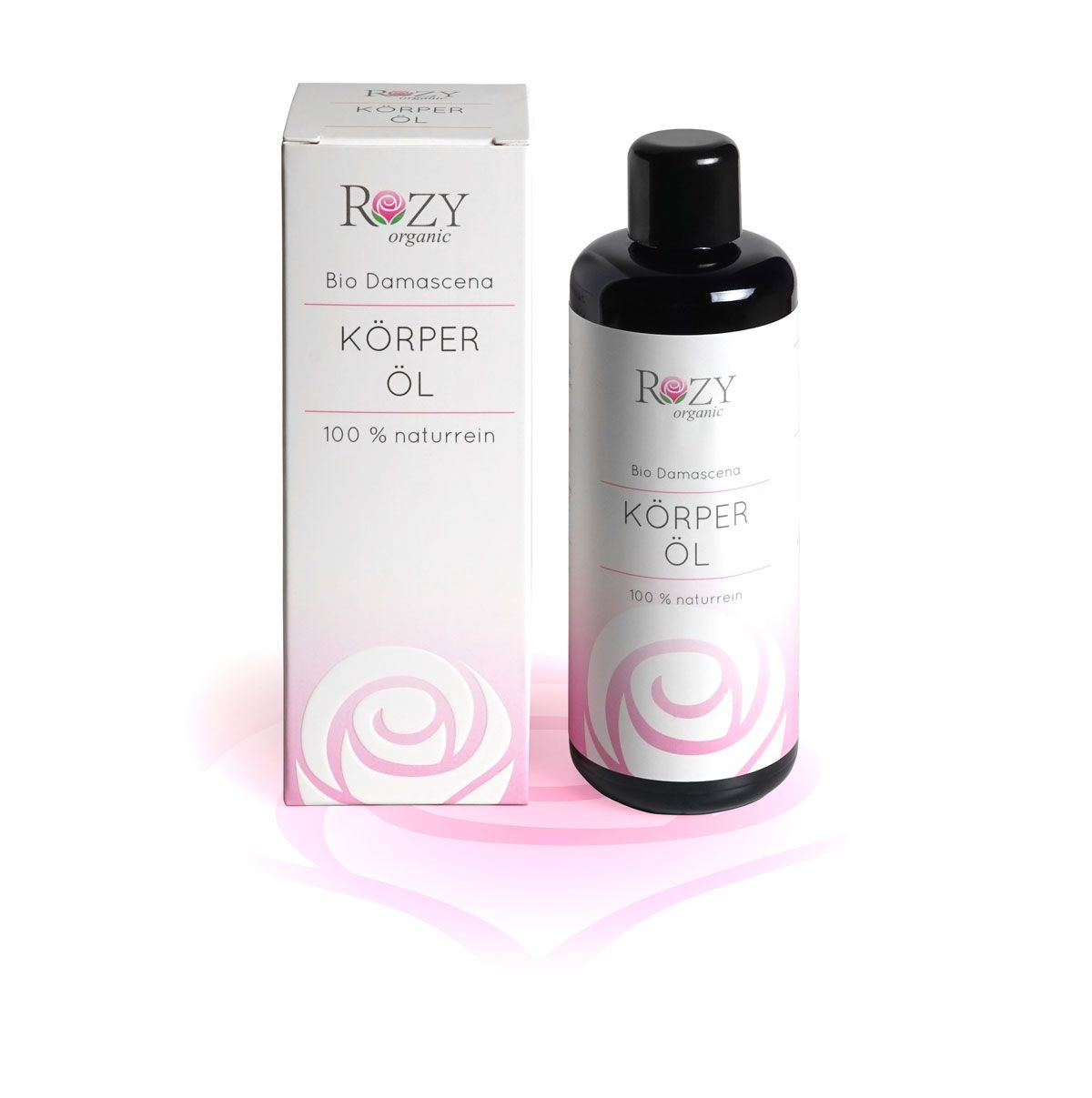 Kosmetik Packaging: Körperöl und Umverpackung Rozy organic