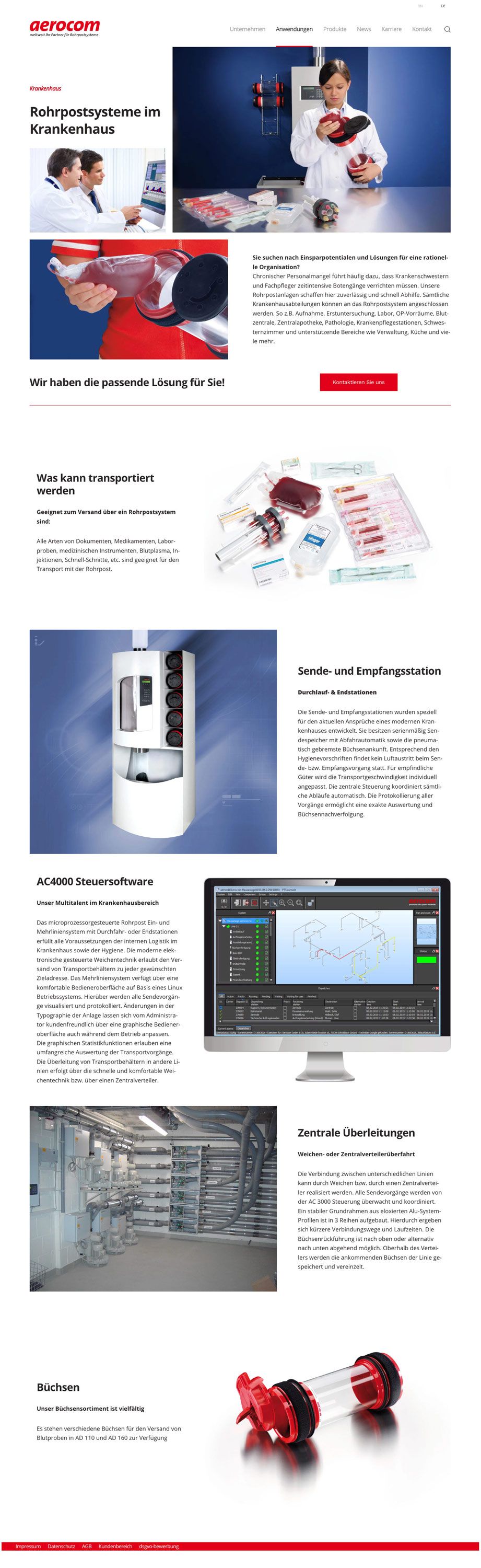 Website Bereich Anwendungen