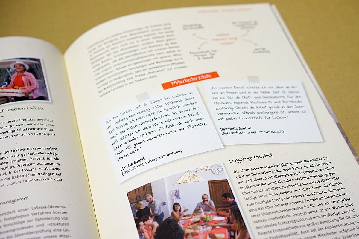 Nachhaltigkeitsbericht Seitenlayout