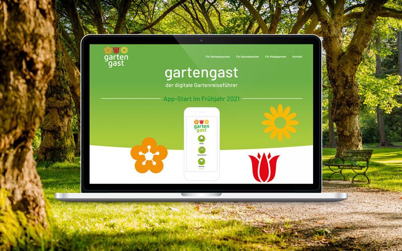 Joomla Website zur nützlichen Gartenführer-App gartengast