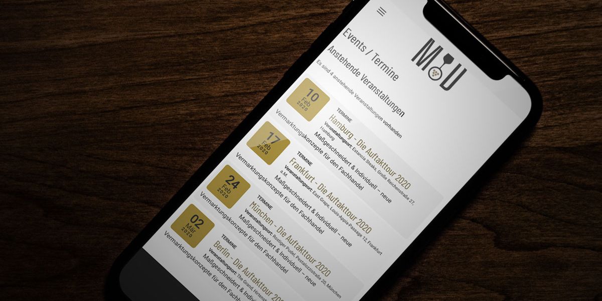 MOD-Wine Kalender Responsive auf Smartphone
