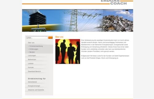 Neue Website von erdgascoach.de wurde mit Joomla Redaktionssystem umgesetzt.