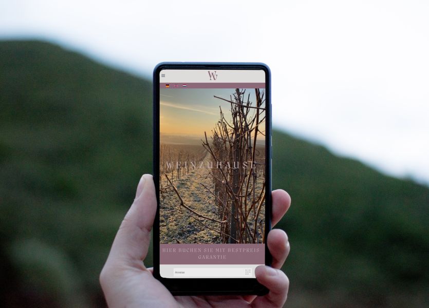 Weinhotel-Webdesign "WeinZuhause"