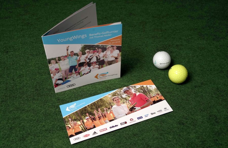 Nicolaidis YoungWings Golfturnier 2018 Einladungskarte und Dankeskarte