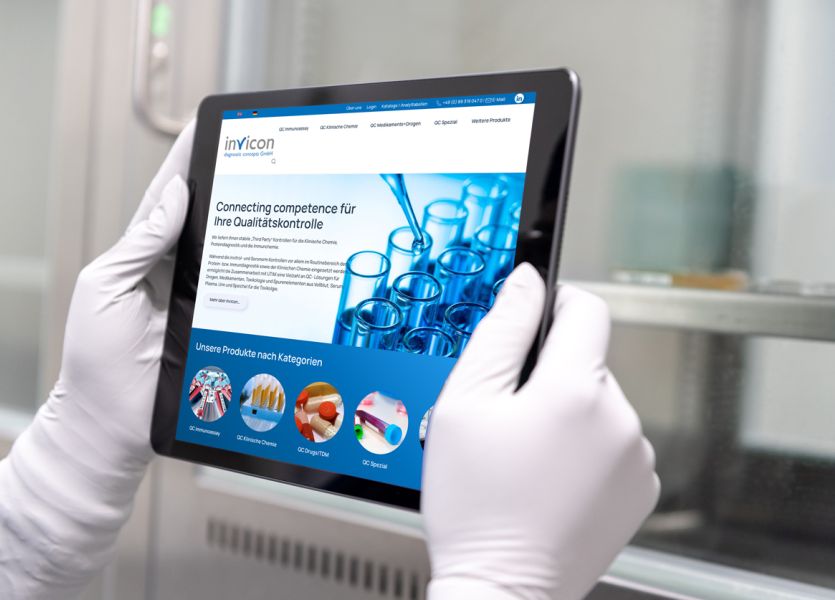 Webdesign für Invicon diagnostic concepts