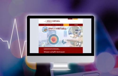 Kongress-Website der DIVI für digitales Kongress