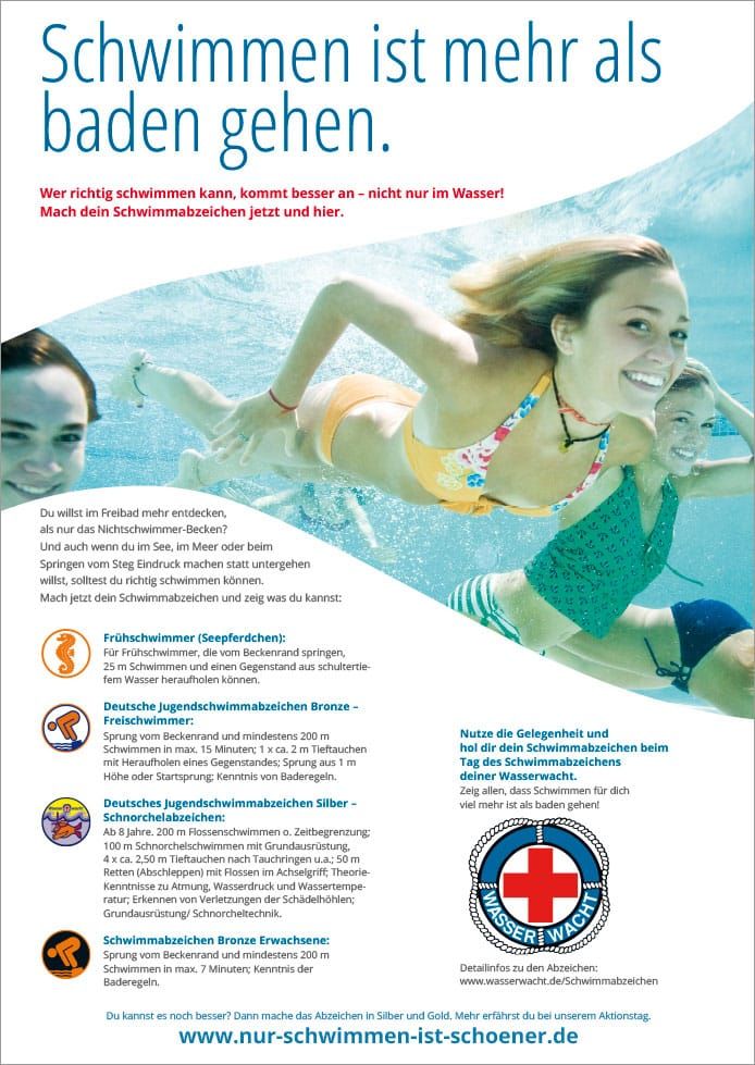 Plakat Gestaltung für Wasserwacht Bayern