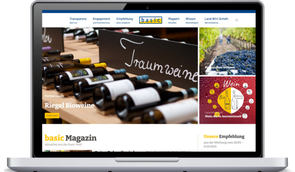 Basic AG Webdesign für Bio-Handelskette