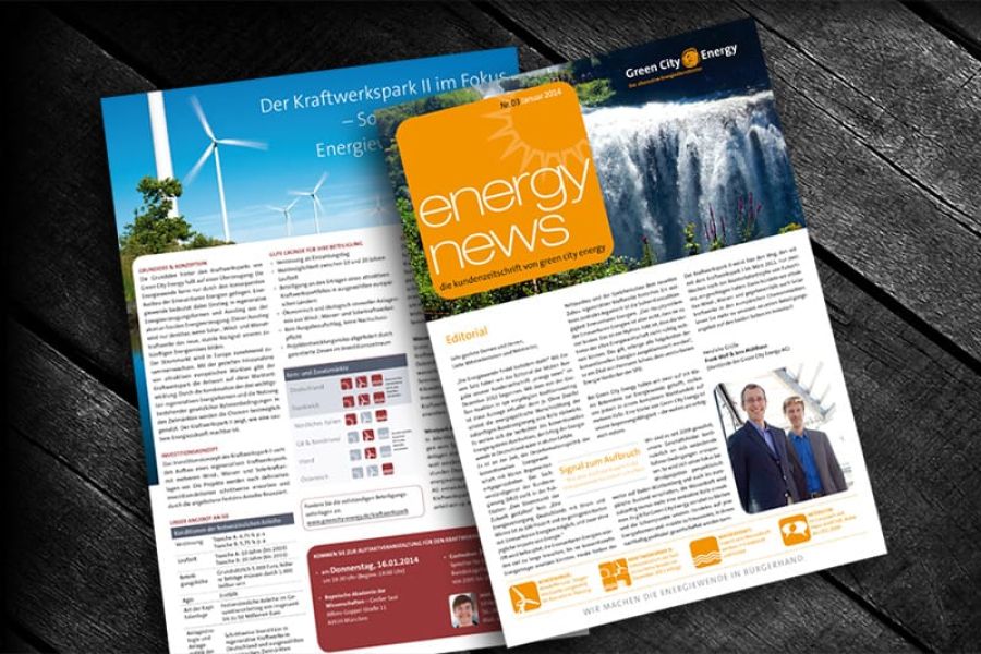 Kundenzeitschrift der Green City Energy AG
