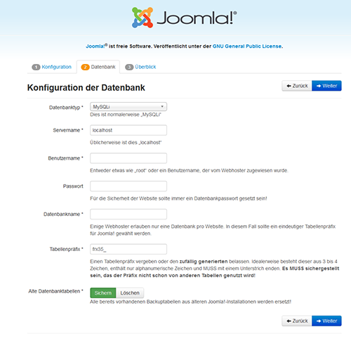 Installation Joomla!
