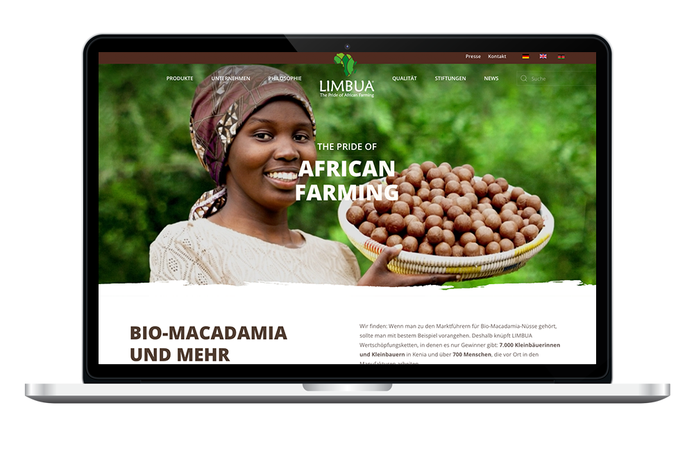 Webdesign der Limbua Group Website in 2 Sprachen